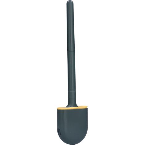 Support de Brosse de Toilettes Murale avec Manche Détachable - Accessoire de Nettoyage pour Salle de Bain Maison Hôtel Vert (1/5)