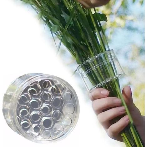 Transparente spiralförmige Kunststoffvase, Blumenständer, Zubehör für DIY-Blumenarrangements