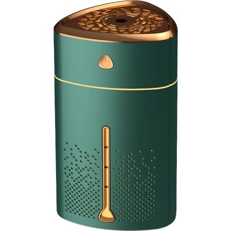 Humidificateur (vert, USB), atomiseur d'air grande capacité, humidificateur triangulaire (1/5)