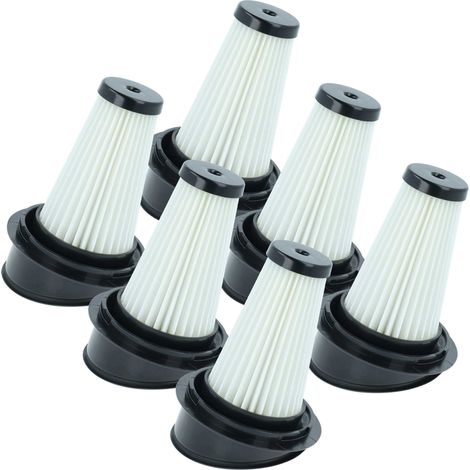 vhbw 6x Staubsaugerfilter kompatibel mit Grundig VCH9930, GMS3810, GMS3820, VCH 9129 L, VCH 9130 E, VCH9929L Staubsauger - HEPA-Filter Schwarz Weiß (1/4)