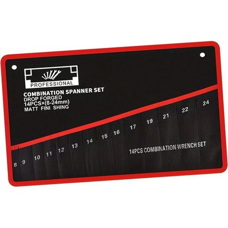 Sac à outils à 14 poches avec rangement pour clés enrouleuses, poignée portable, garage (1/5)