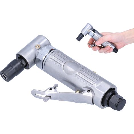 [Amoladora recta neumática] Modelo de 90° – Aleación de zinc – Mandril M3/M6 – 20.000 RPM – Juego completo con discos y accesorios (1/5)