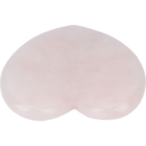 Pierre de jade et quartz rose en forme de cœur (Guasha) pour massage et lifting du visage, idéale pour les soins spa et l'acupuncture. (1/5)