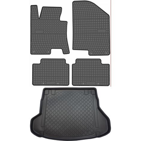Ensemble de tapis de sol en caoutchouc pour Hyundai i30 II (GD) CW Kombi (juillet 2012 - juin 2017) : tapis de sol de voiture et tapis de coffre. (1/5)