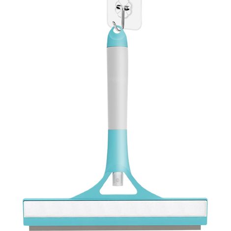 Squeegee pulvérisateur - Squeegee de salle de bain, Nettoyeur de fenêtres avec spray, En silicone, Robuste, 2 pièces (1/5)