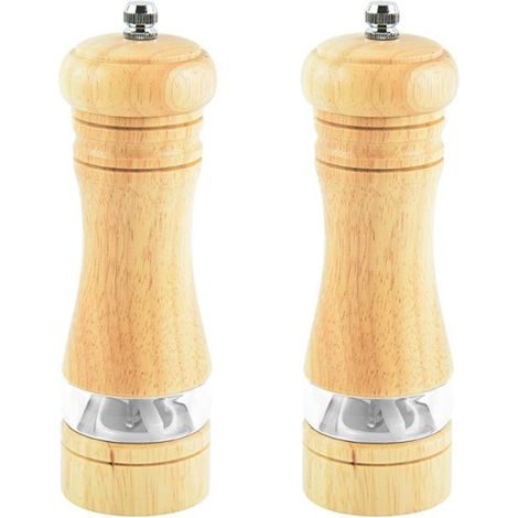 Pfeffermühle, hölzernes Salz- und Pfeffermühlen-Set, klassische manuelle Salzmühle, Pfeffermühlen-Set (1/5)