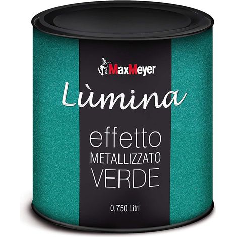 MAXMEYER - LUMINA FINITURA METALLIZZATAPER INTERNI EFFETTO METALLIZZATO VERDE 750 ML