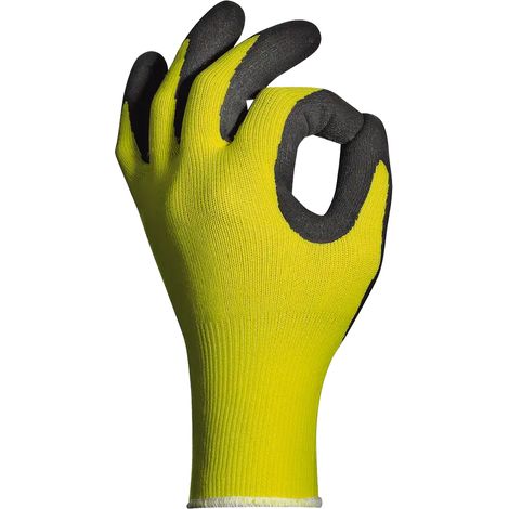 SIR SAFETY SYSTEM REFILL Gants de protection mécanique enduits jaune Taille 8 Lot de 12 paires