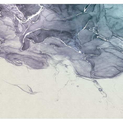 Papier peint panoramique modern Fluide Bleu Encre (1/4)