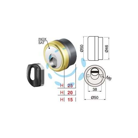 DEFENDER MAGNETICO MAG MONOLITO ANTIACIDO MR500 OTTONATO LUCIDO - ø mm.50x15h. 5 chiavi (MR500-15D1)