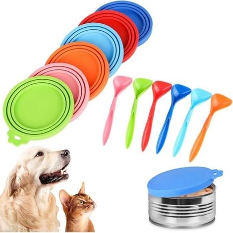 Couvercle Silicone de Conserve avec Cuillères,Couvercle en Silicone pour Boîtes de 65 mm,75 mm et 85 mm Couvercle Boite de Conserve (1/4)