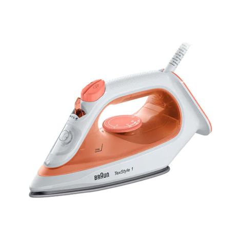 Braun TexStyle 1 SI 1009 Plancha a vapor Suela antiadherente 1900 W Naranja, Blanco