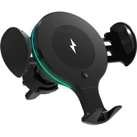 Support de charge sans fil pour voiture, fixation automatique, charge rapide 10 W pour téléphones de voiture, compatible avec les grilles d'aération des iPhone X/XR/Xs/Xs Max/8/8 Plus et Samsung S6/S7 (1/5)