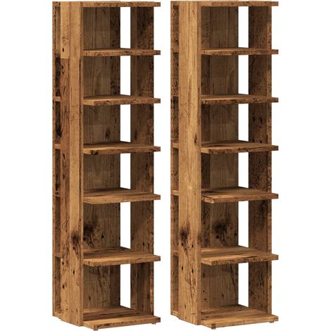 Maison Exclusive - Scarpiere 2 pz Legno Antico 28x27x102 cm in Legno Multistrato