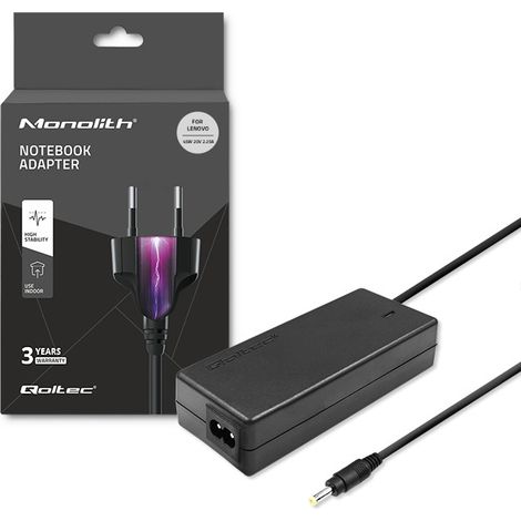 Adaptador de corriente Qoltec para portátil Lenovo de 45 W  20 V  2,25 A  4,0 x 1,7  + cable de alimentación (1/5)