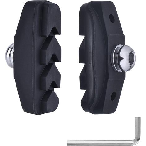 Paire de plaquettes de frein V-Brake pour vélo – Pour vélos de route et VTT – Résistantes à l'usure et silencieuses – Clé Allen incluse pour l'installation (1/5)