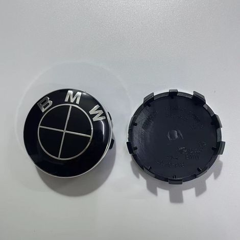 Cache moyeu de roue BMW noir intégral 56 mm, lot de 4 emblèmes centraux pour jantes Série 1 3 5 7 X1 X3 X4 X5 X6, logo automobile de remplacement