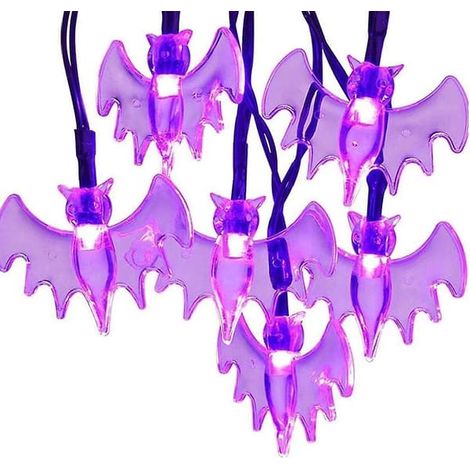 Décorations lumineuses d'Halloween : 30 lampes LED chauve-souris pour intérieur et extérieur, idéales pour les fêtes d'Halloween. (1/5)