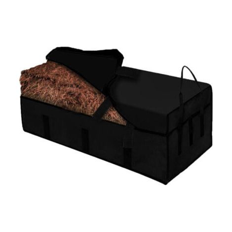 Sac de stockage de foin de grande capacité 39.5L x 16.5W x 20H inch avec poignée zippée portable Sac de nourriture imperméable pour chèvres et chevaux (1/5)