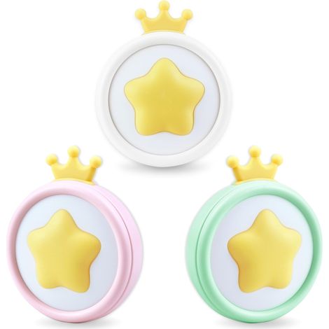 Veilleuse Enfant Prise Électrique, Lot de 3 Lampe de Nuit Bébé Murale, Applique Étoile LED, Décoration Chambre Fille, Lumiere Maternité Naissance, Cadeau Nouveau né Garçon
