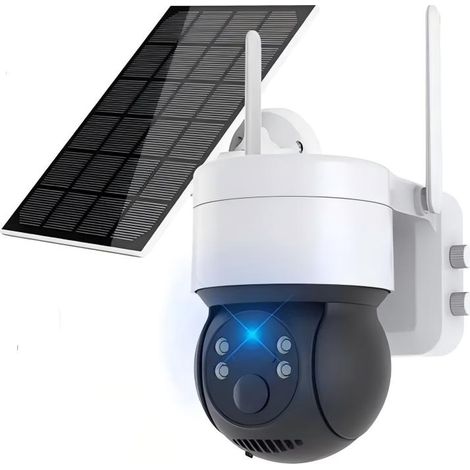 Câmera de Segurança Solar 4MP HD - Rotação 355° Pan-Tilt, Proteção IP65 À Prova de Água, Vídeo Noturno, Comunicação Bidirecional