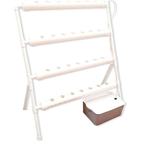 Système Hydroponique - Système de Culture Hydroponique Hydroponic Tower Hydroculture Set, Étagère de Plantes sur 4 Niveaux avec 36 Emplacements de Plantation, Pompe à Eau, pour Utilisation (1/5)