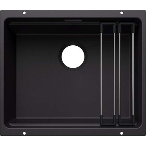 Blanco Etagon 500 - Lavello in silgranit, 53x46 cm, con accessori, nero 527754 (1/4)