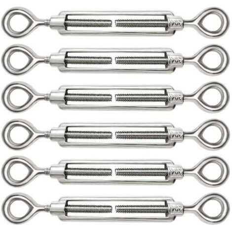 Stück verstellbare M5-Drahtseilspanner, Öse und Öse aus Edelstahl 304 für Kabelspanner, Stahlseilspanner, Hakenzubehör
