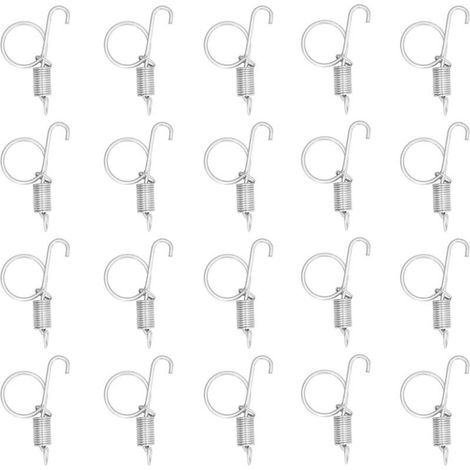 20 pcs Cage Porte Fixation Doigt Ressort, Métal Snap Loquet Crochet Multifonctionnel Cage Porte Mousqueton pour Cage Porte (1/4)