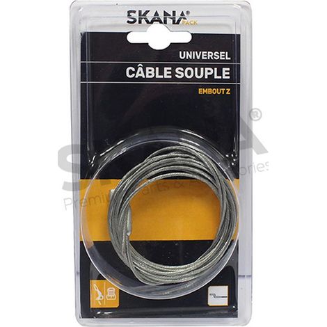Flexibles Kabel ø: 1,4 mm mit Z-förmigem Anschluss. Kabellänge: 2,5 m.