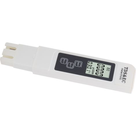 Testeur TDS EC Température 3-en-1 Portable - Écran LCD pour Qualité d'Eau - Mesure Précise