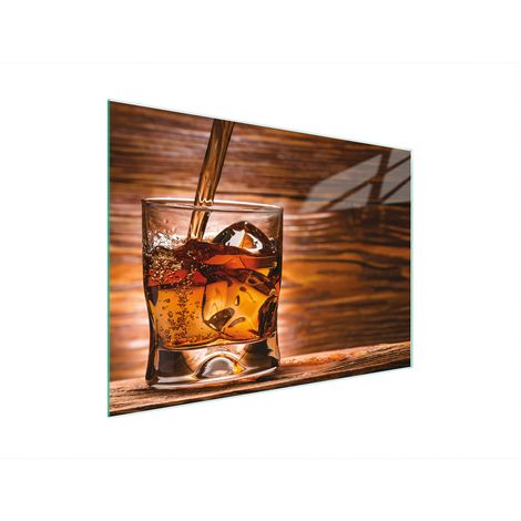 Planche à découper en verre 30x22 whisky (1/5)