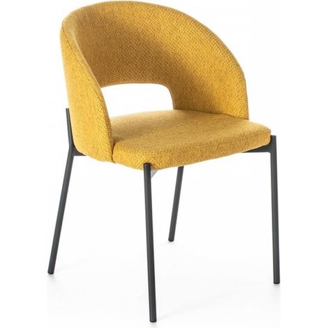 Lot de 4 chaises en tissu - Greta - 52cm x 55.5cm x H. 78.5cm (1/4)