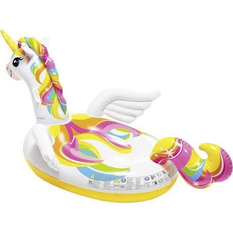 [NEUWERTIG] B-Ware INTEX Schwimmfigur Einhorn Schwimmtier Pool Einhorn groß für Kinder 201x140x97cm (1/2)