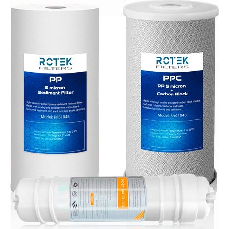Pack di 3 Filtri BIG 4,5" x 10" per Sistemi di Osmosi Inversa Commerciale ROBIG