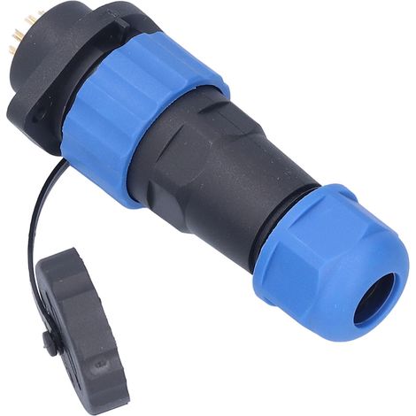 Wasserdichter Flugzeugstecker IP68, Buchse auf Stecker, Flansch, SP208, 5 A, 250 V AC, 2-polig, steckbar, für den industriellen Außeneinsatz (1/5)
