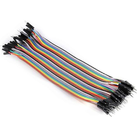 20 cm langes, farbiges, abnehmbares, flexibles 40-poliges Kabel (Stecker auf Stecker)