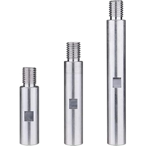 Lot de 3 tiges de rallonge pour meuleuse d'angle, filetage M14, 75mm 100mm 140mm
