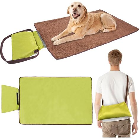 Waterproof Blanket for Small Dogs, 100 x 70 cm Foldable Washable Dog Blanket, Reversible Pet Blankets Multifunctional for Indoor and Outdoor (Green) (1/5)