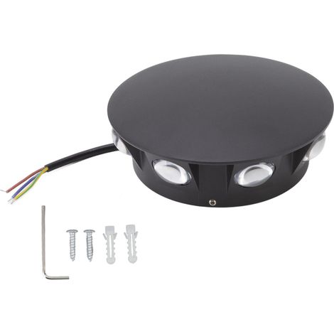 Luminaire mural LED 8W 8LED design lumineux octogonal, lampe étanche pour cour jardin couloir 85-265V (1/5)