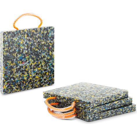 Set di 4 piastre livellanti 30 x 30 x 3 cm carico massimo 7000 kg 140006251