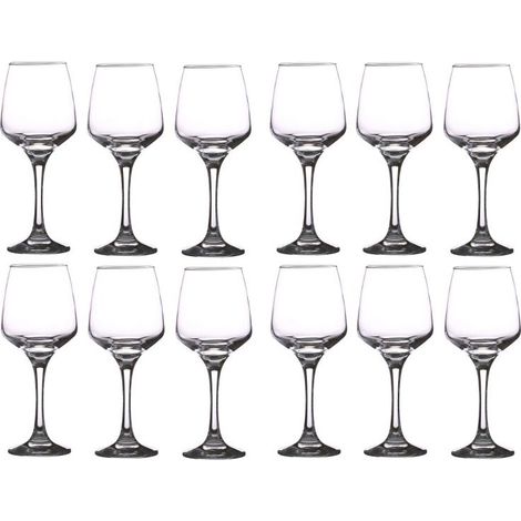 Lot de 12 verres à Vin 29,5 cl - Forme Harmonieuse pour Présentation de Table - Livraison gratuite