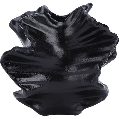 Vase Moderne Noir Design Minimaliste en Résine Décoration Intérieure Salon Bureau Élégant et Contemporain pour Fleurs ou Déco (1/5)