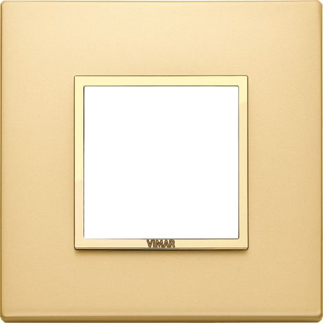 VIMAR - 21642.G10 Placa 2M, acabado oro satinado