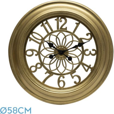 FABRILAMP Orologio da parete De Kumico Gold 58d Hands Retro Industrial Large Size (1/4)