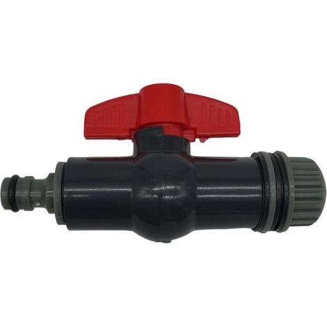 Raccord, connecteur de tuyau pour récupérateur d'eau de pluie - Linxor (1/2)