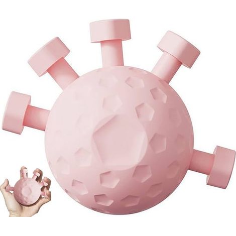 Balle de préhension – Rose – Renforcement des doigts – Handicap – Entraînement main et poignet (1/5)