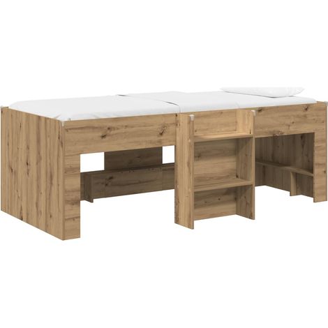 Maison Exclusive - Cadre de Lit Élevé pour Enfants 2 pcs Chêne artisanal