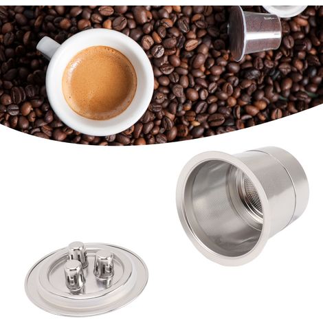 tasse à café réutilisable iCafilas Ninja en acier inoxydable à 3 trous pour capsules K-Cup avec filtre en papier (1/5)