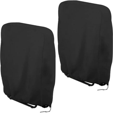 Set di 2 coperture pieghevoli per sedie da giardino, resistenti alle intemperie, impermeabili e antipolvere, con borsa per il trasporto, 71 × 20 × 34 cm / 110 cm (1/5)